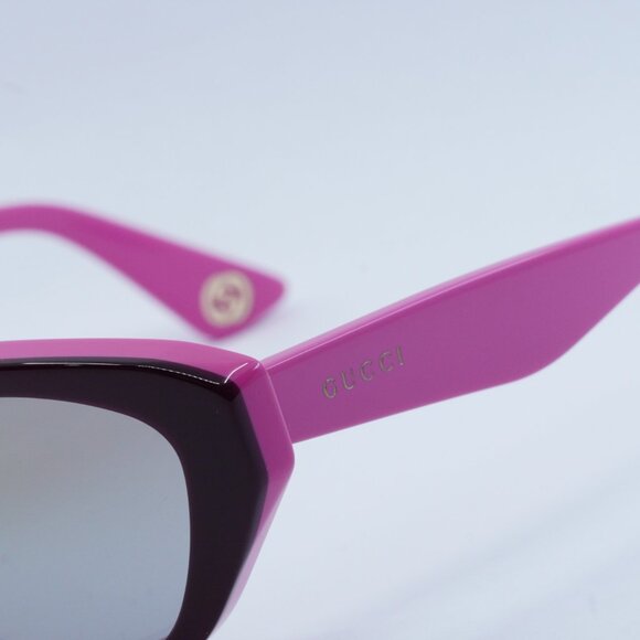 Gucci GG1638S 003 Sunglasses Burgundy/Fuchsia Cat Eye Frame, Pink Lenses - Picture 4 of 11